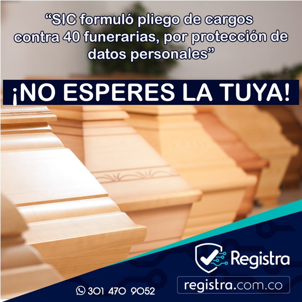 #Recuerda que estas obligado a cumplir la Ley de Protección de Datos Personales que impone la SIC. Visítanos en www.registra.com.co o comunícate a nuestro #WhatsApp +57 3014709052 para mayor información.
