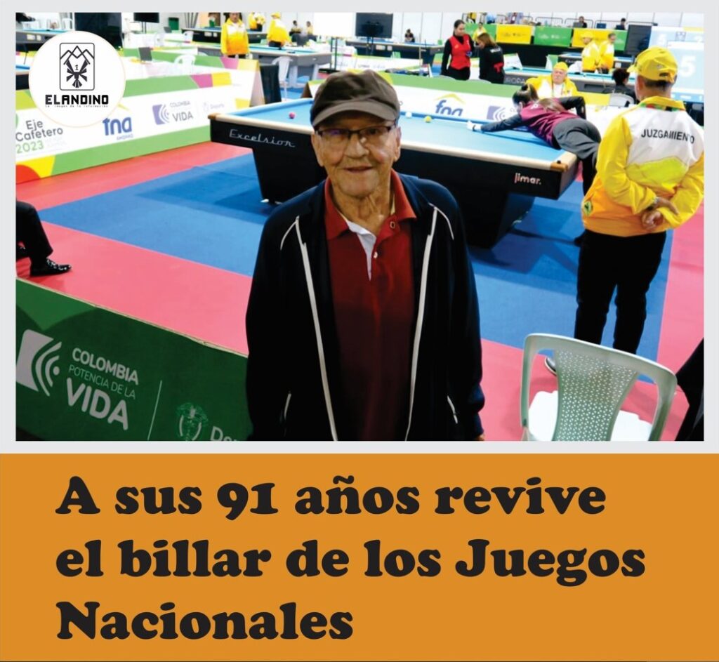 A sus 91 años revive el billar de los Juegos Nacionales, como la década del cincuenta